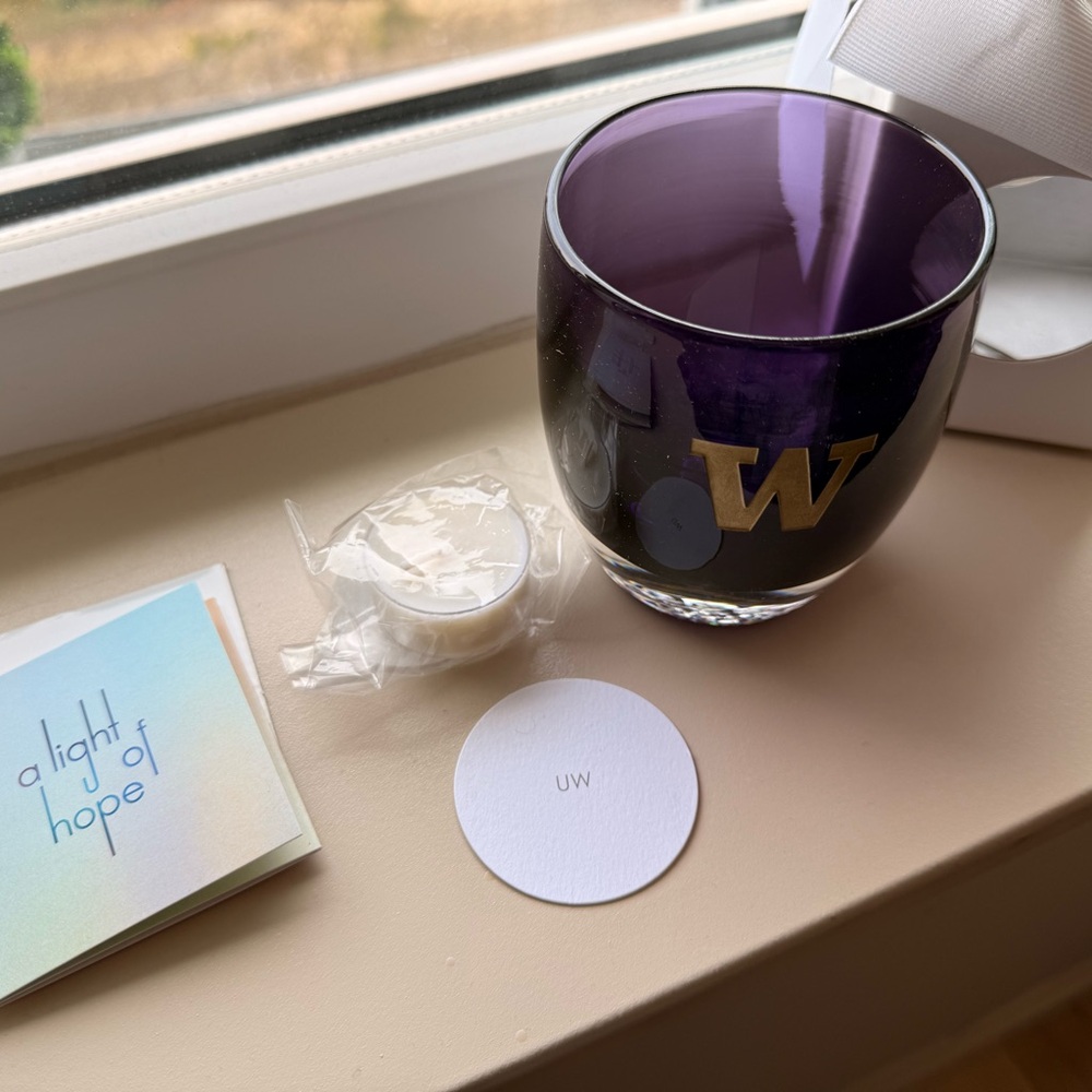 Glassybaby UW University of Washington - Brand New!